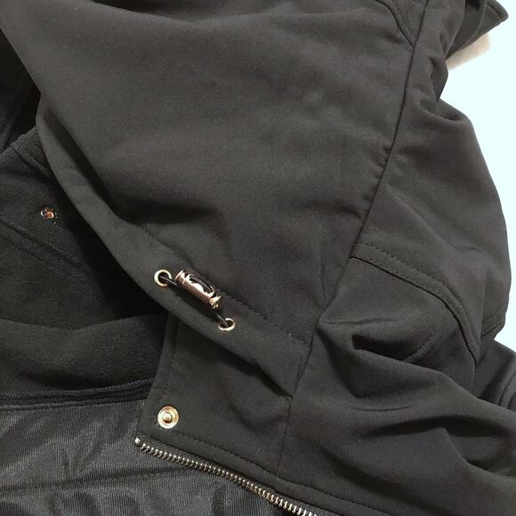 Jessica Simpson NWOT Black Softshell Trench Coat Women 1X - Picture 12 of 16